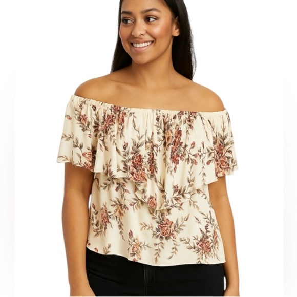 Wayf Tops - WAYF Off Shoulder Ruffles Sleeveless Lightweight Soft Size Small